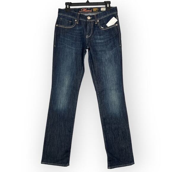 NWT MAVI MOLLY STRAIGHT Mid Rise Classic Bootcut Jeans SIZE 27 x 32 Dark Denim - Picture 1 of 10
